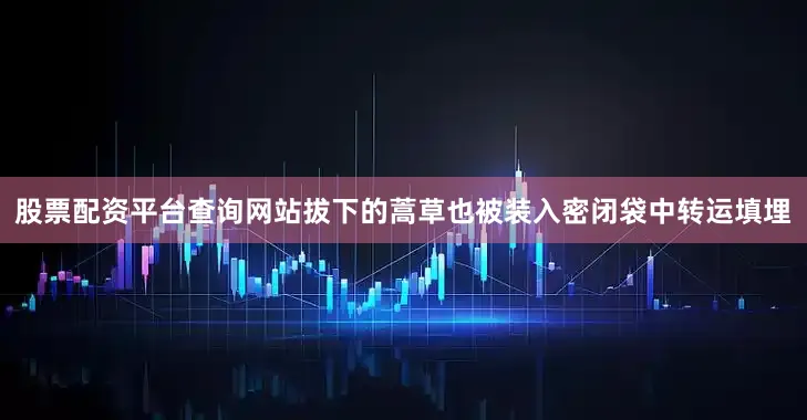 股票配资平台查询网站拔下的蒿草也被装入密闭袋中转运填埋